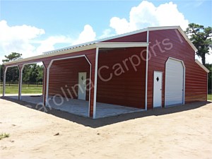 Vertical Roof Style Carolina Barn with Side Entry's
